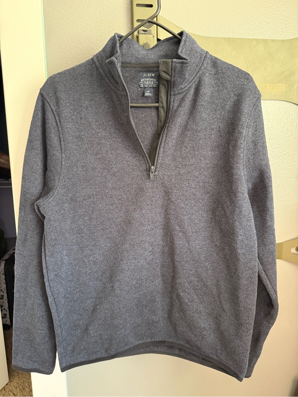 J. Crew Men’s Heather Gray Half-Zip Pullover